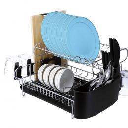 Stainless Steel Kitchen Dish Rack Dishrack Cup Drainer Plate Tray