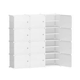 Shoe Box Cabinet White Storage Cube Portable Organiser Stand