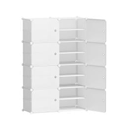 Shoe Cabinet Storage 8 Cube Shoe Box White Portable Organiser Stand