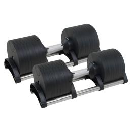 Powertrain Eon 2 x 36kg Dial-Up Adjustable Dumbbell Home Gym Weights