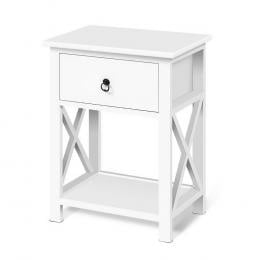 Bedside Tables Drawers Table Nightstand Lamp Chest Unit Cabinet x2