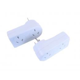 Twin  Pack Double Adapter Right & Left Slimline Fits Side By Side 240v