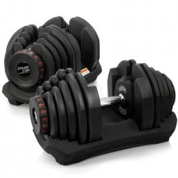 2x 40kg Powertrain Home Gym Adjustable Dumbbells