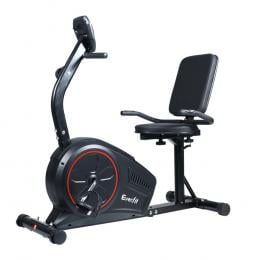 Magnetic Recumbent Exercise Bike Fitness  Home Gym Equipment Black
