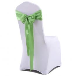 50 Pcs Wedding Party Event Home Decoration Satin Chair Sashes Green