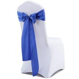 50 Pcs Wedding Home Party Decoration Satin Chair Sashes Navy Blue