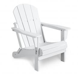 HDPE Folding Outdoor Adirondack Chair Weather Resistant White