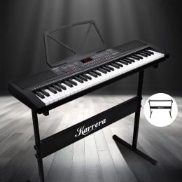 Karrera 61-Key Electronic Piano Keyboard 75cm with Stand - Black CHJ-61-75S