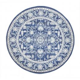 Release Navy Transitional Round Rug