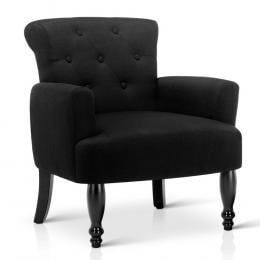 French Lorraine Chair Retro Wing - Black