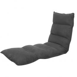 Adjustable Cushioned Floor Lounge Chair 174 x 56 x 15cm - Charcoal