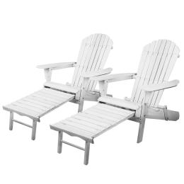 Set of 2 Outdoor Sun Lounge Chairs Patio Furniture Beach Chair