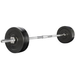 28KG Barbell Weight Set Plates Bench Press Exercise Home Gym 168cm