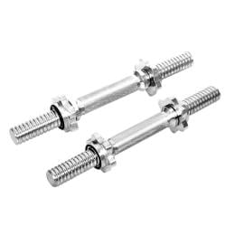 45cm Dumbbell Bar Solid Steel Pair Gym Fitness 150KG Capacity