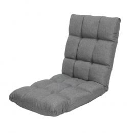Adjustable Floor Chair Gaming Lounge Linen 99x41x12cm Dark Grey