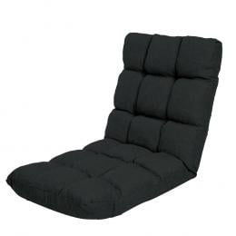 Adjustable  Floor Gaming Lounge Linen  Chair 100 x 50 x 12cm - Black