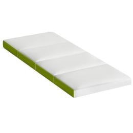 Bedding Foldable Mattress 4-fold Folding Bed Mat Camping Single Green