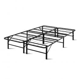 Foldable Double Metal Bed Frame Smart - Black
