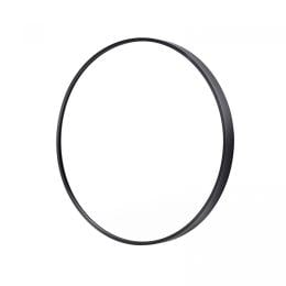 70cm Wall Mirror Round Bathroom - BLACK