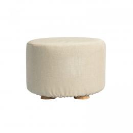 Round Foot Stool - BEIGE
