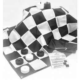 Giant Size Plastic Outdoor Checkers Game Set 1.5x1.5m