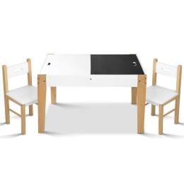 Kids Table Chair Set Children Storage Study Desk Toy Play Chalkboard