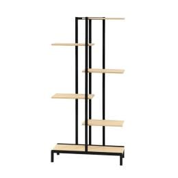 6-tier Indoor Outdoor Metal Wood Plant Stand Garden Shelf Display