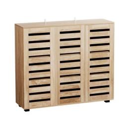 Shoe Cabinet 30 Pairs Adjustable Shelf - Natural