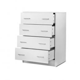 Tallboy 4 Drawers Storage Cabinet - White