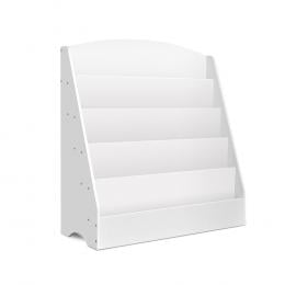 5 Tier Kids Bookshelf - White