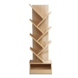 Display Shelf 7-Shelf Tree Bookshelf Book Storage Rack Natural