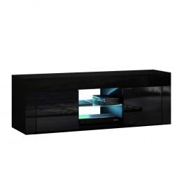 130cm RGB LED TV Stand Cabinet Entertainment Unit Furniture Black