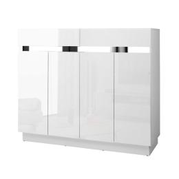120cm Shoe Cabinet Shoes Storage Rack  Cupboard White Drawers