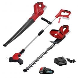 MATRIX 20V X-ONE Grass Trimmer Hedge Trimmer Leaf Blower Combo Kit