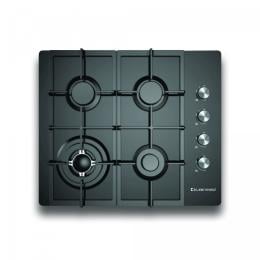Kleenmaid 60cm Black Glass Gas Cooktop GCTK6012 Black