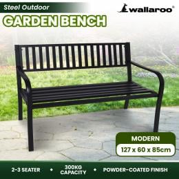 Wallaroo Steel Outdoor Garden Bench - Modern