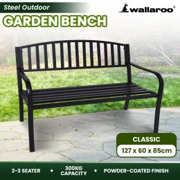 Wallaroo Steel Outdoor Garden Bench - Classic