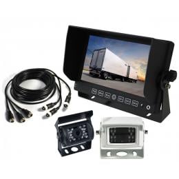 Elinz 7in Monitor Caravan 2 Cameras System Reversing CCD 12v 24v White