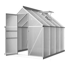 Greenfingers Greenhouse Aluminium Polycarbonate Garden Shed 2.4x1.9m
