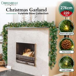 Christabelle Yuletide Glow Prelit Christmas Garland - 274cm