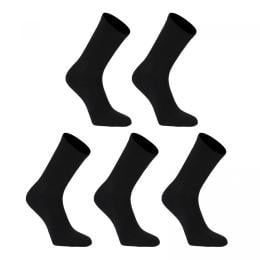 5x Large 3D Seamless Crew Socks - Black