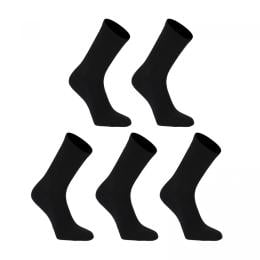 5x Medium 3D Seamless Crew Midcalf Socks - Black