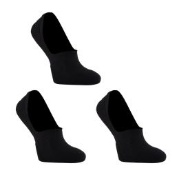 3x Medium Cushion No Show Socks - Black