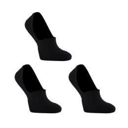 3x Small Cushion No Show Socks - Black
