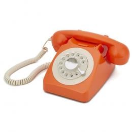 GPO 746 ROTARY TELEPHONE - ORANGE