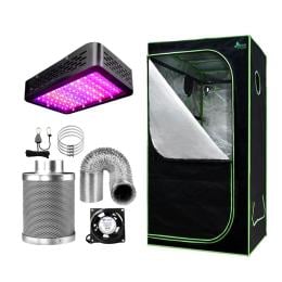 Grow Tent 1000w Led Grow Light 80x80x160cm Mylar 4 Ventilation
