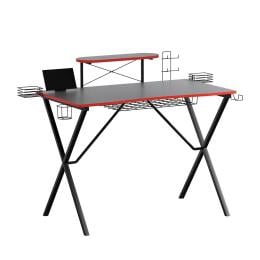 Gaming Desk Computer  Table Storage Shelves Study Home Ofiice 105cm
