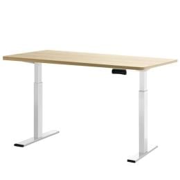 Standing Desk Electric Height Adjustable Sit Stand White Oak 140cm