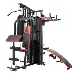 Powertrain Multi Station Home Gym with 165lb Weights and Punching Bag