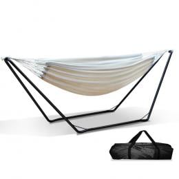 Free Standing Hammock Bed with Steel Frame - Cream model c
